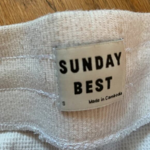 white cream loungewear pants Sunday Best - Picture 4 of 4